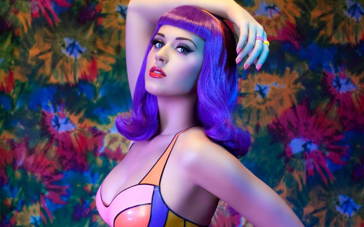 Katy Perry con i capelli colorati