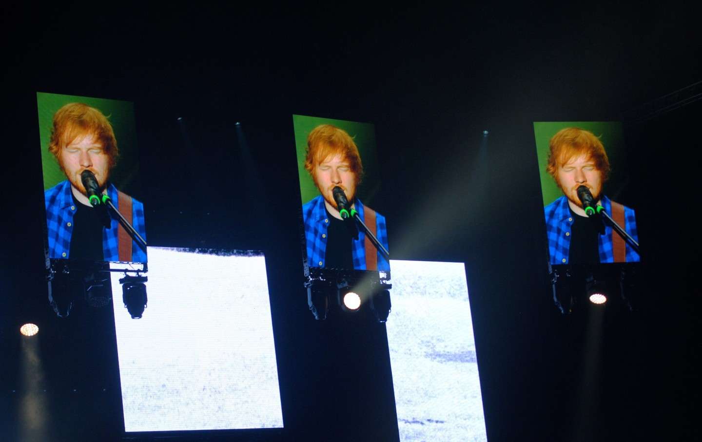Ed Sheeran e gli schermi