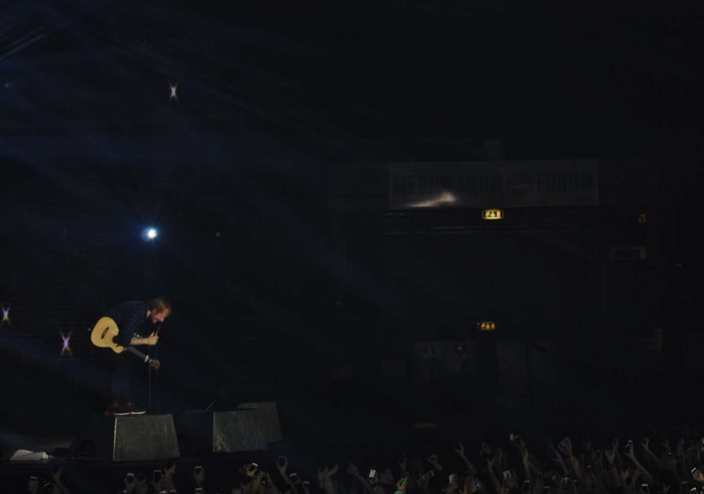 Ed Sheeran ed il pubblico di Milano
