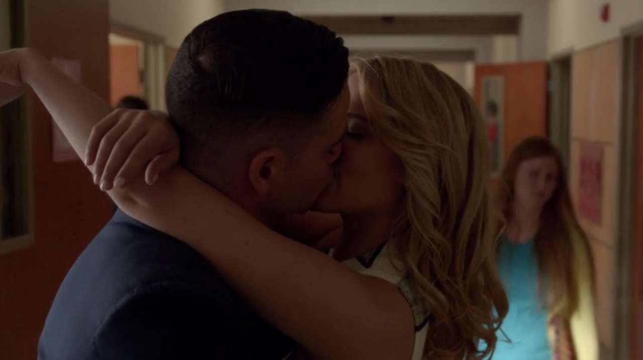Il bacio di Quinn e Puck in Glee