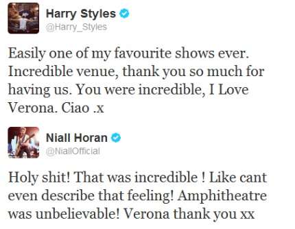 One-Direction-Concerto-Verona: Tweets