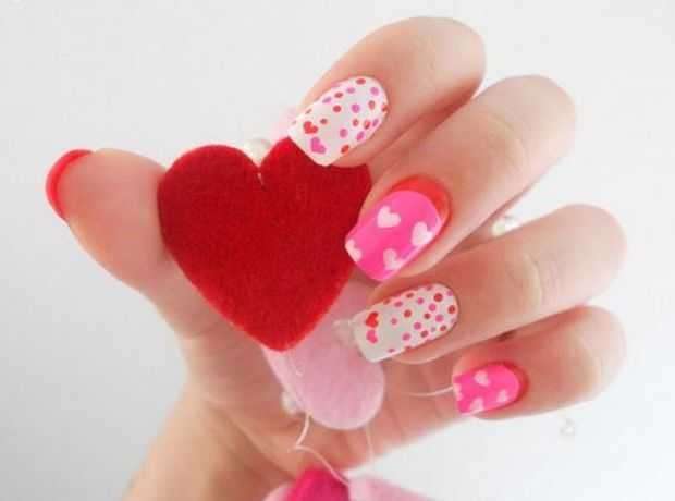 Romantica nail art per San Valentino