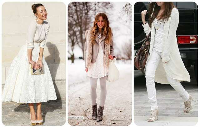Look total white in inverno