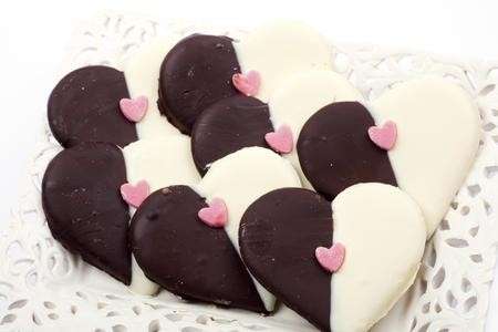 Biscotti bianchi e neri per San Valentino