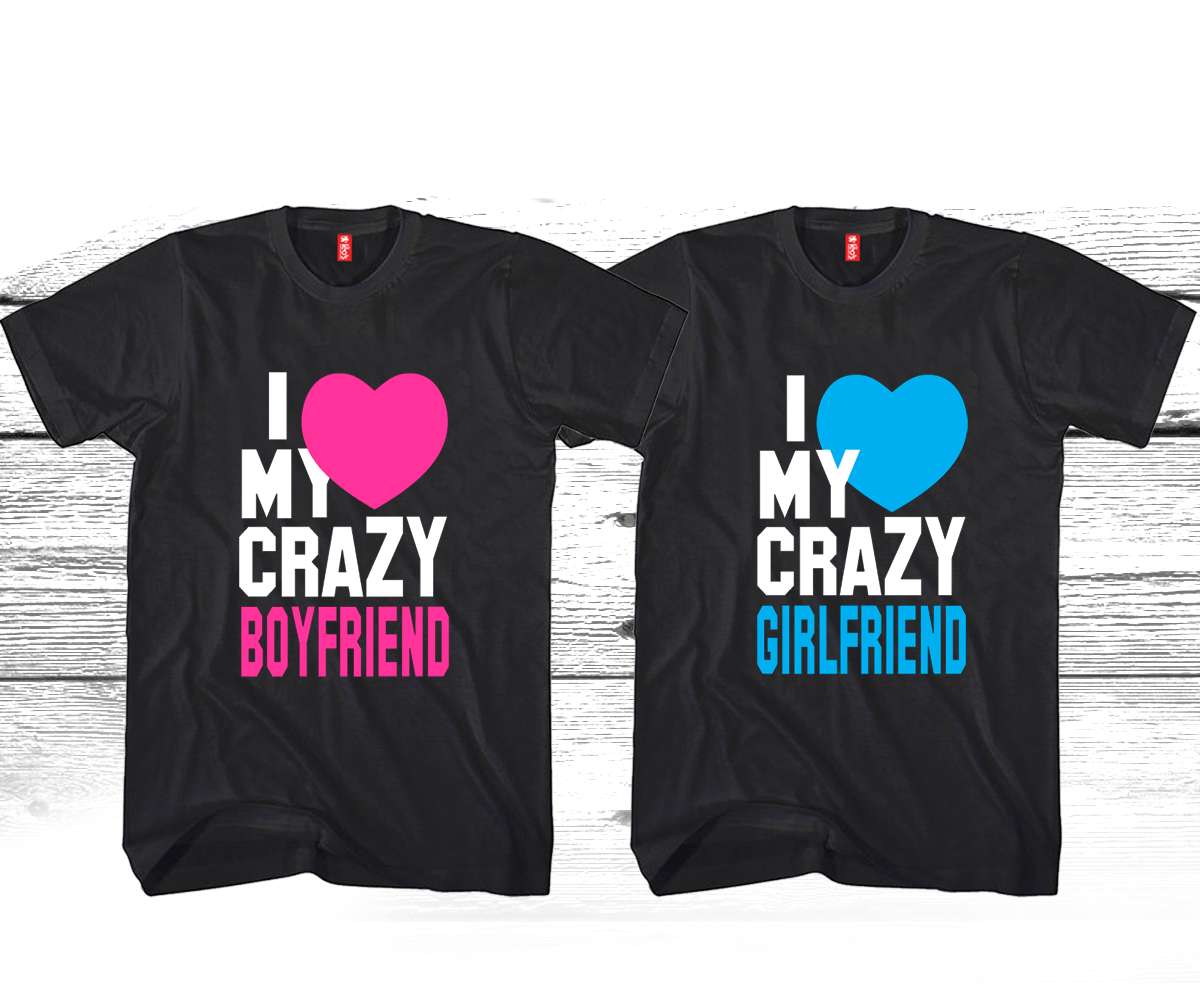 T-shirt di coppia romantiche: Pazzi l