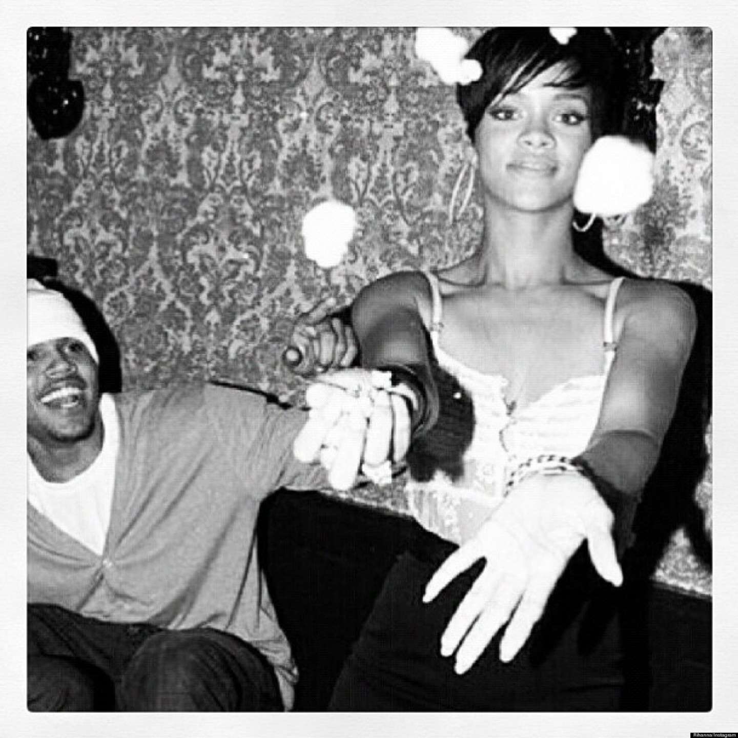 Rihanna e Chris Brown al compleanno
