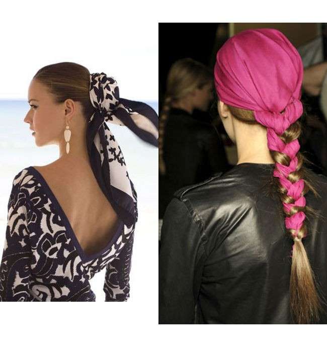Due modi per creare un'acconciatura con foulard