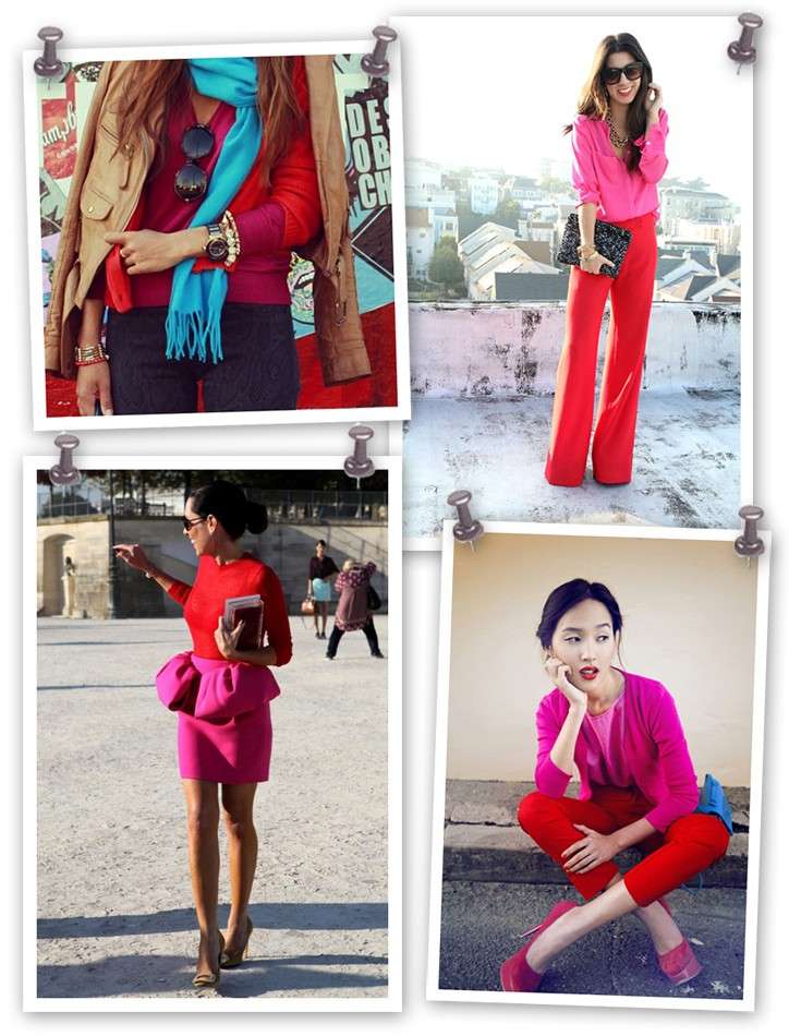 Idee di look pink and red