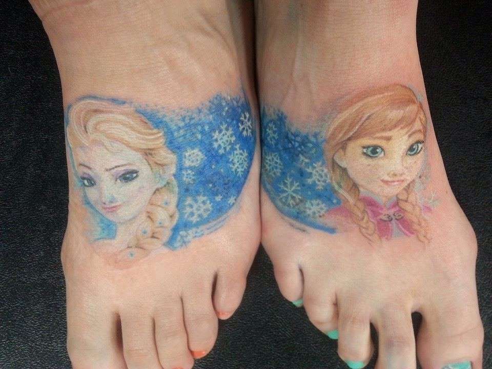 Tatuaggi di Frozen: Anna ed Elsa 