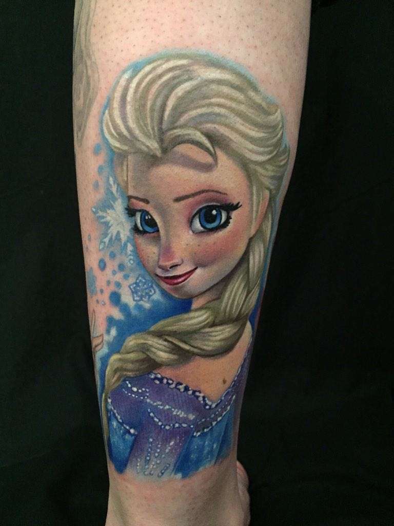 Tatuaggio di Elsa a colori