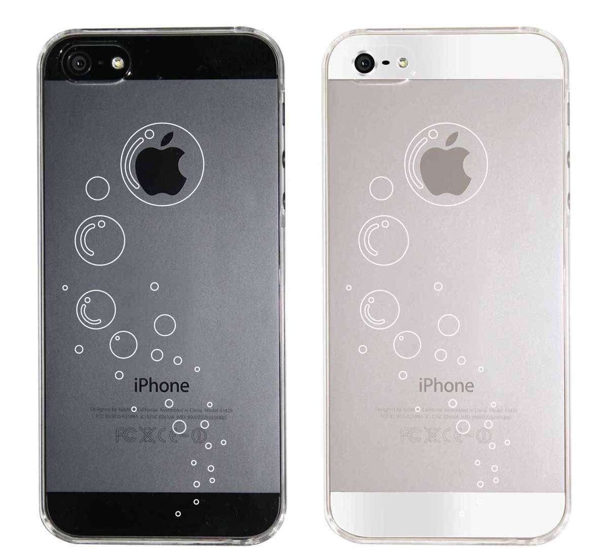 Diversi modelli di cover Iphone con bolle