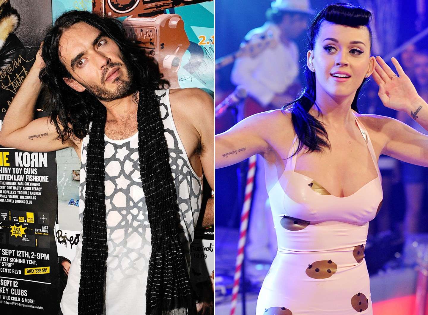 Tatuaggi di Katy Perry e Russell Brand