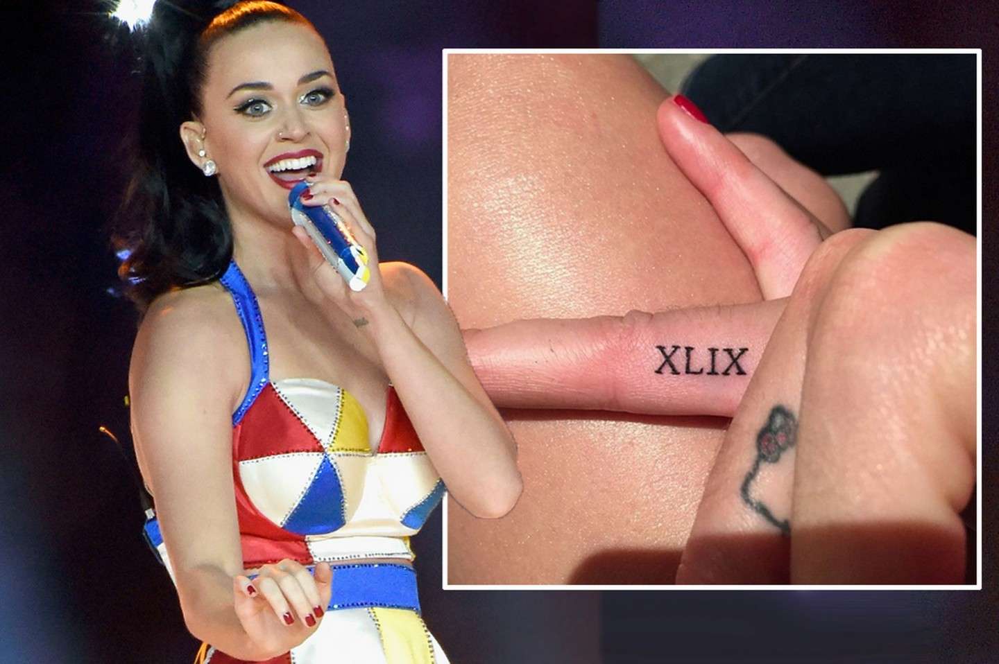 Katy Perry e il tatuaggio dedicato al Super Bowl
