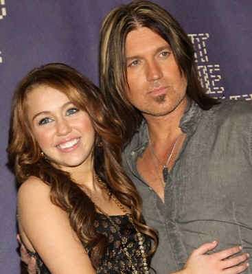 Miley Cyrus con il padre