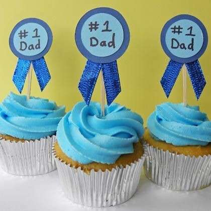 Cupcake azzurri per la Festa del Papà