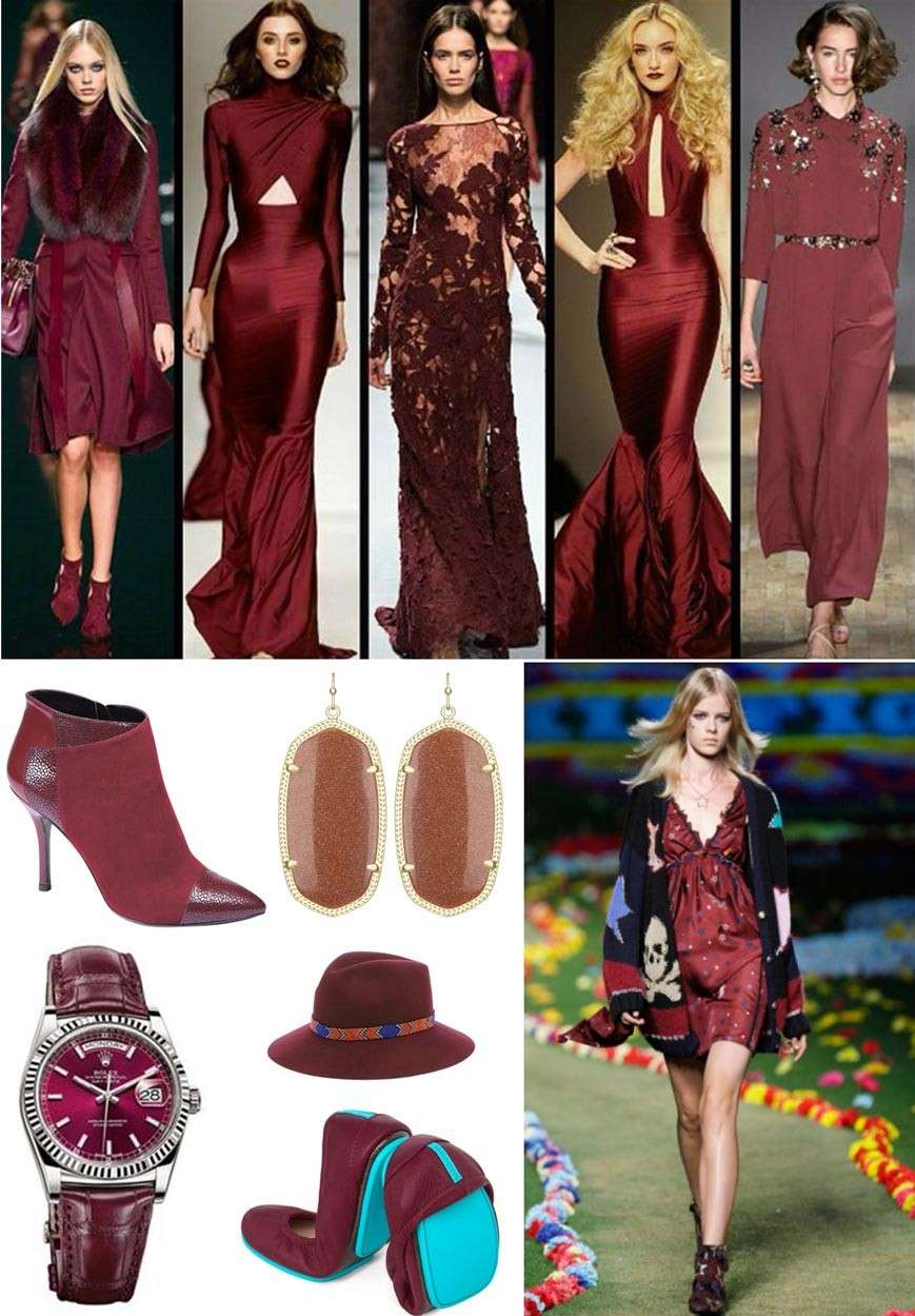 Outfit e look color Marsala