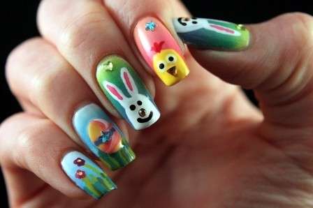 Idea per la nail art di Pasqua