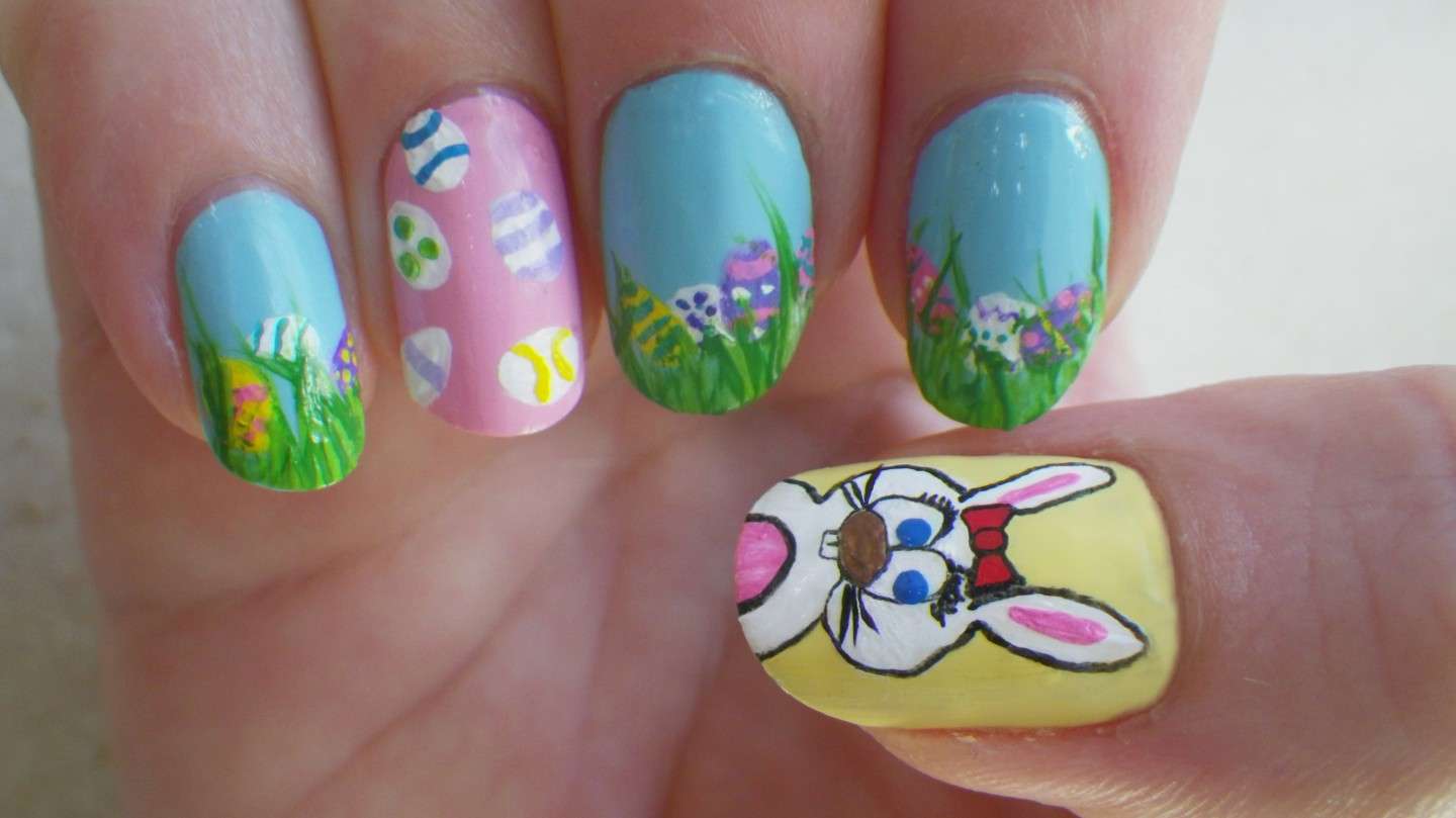 Un'idea per la nail art di Pasqua