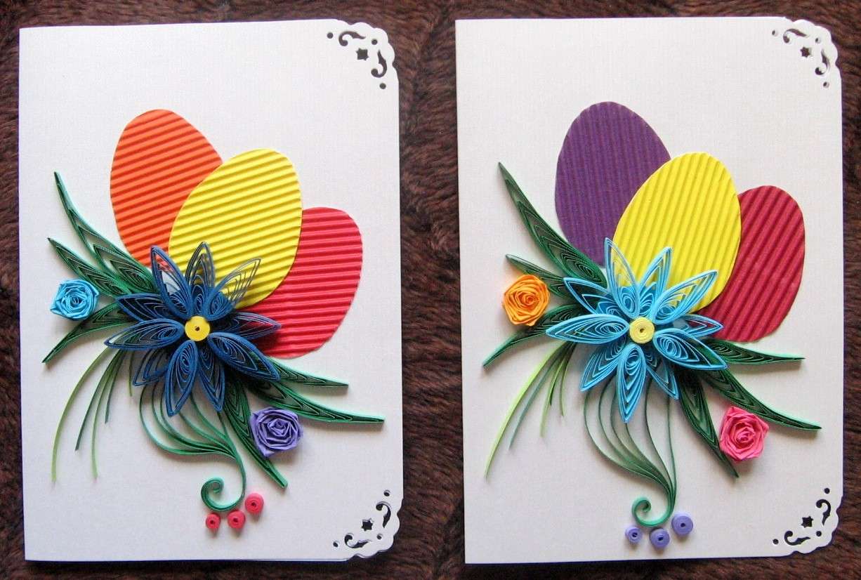 Quilling e fiori colorati