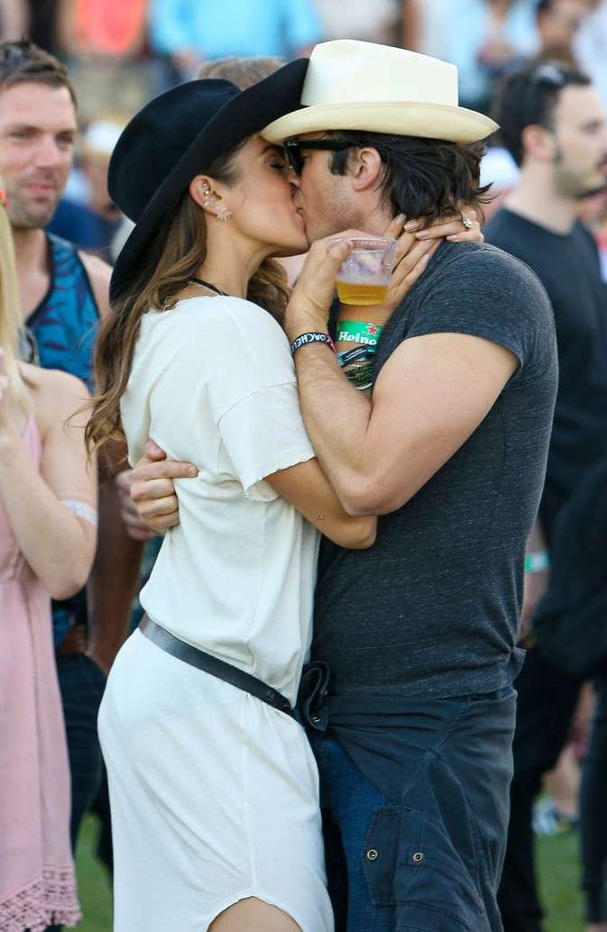 Coachella 2015 - Ian Somerhalder e Nikki Reed bacio