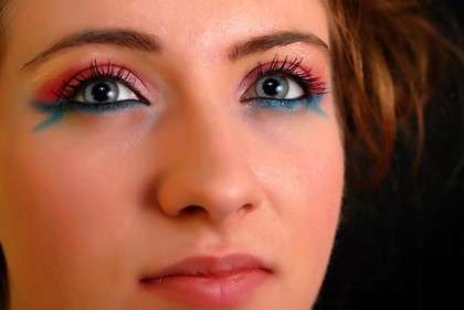 Makeup rosa-azzurro
