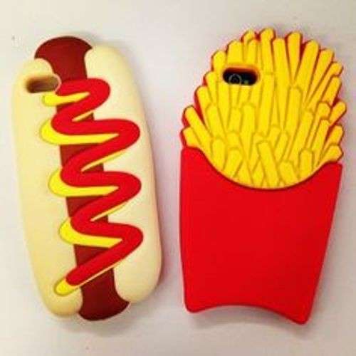 Cover a forma di hot dog e patatine