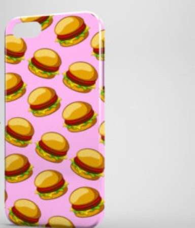 Cover rosa con hamburger