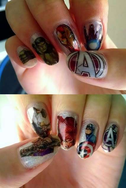 Bellissima nail art di The Avengers