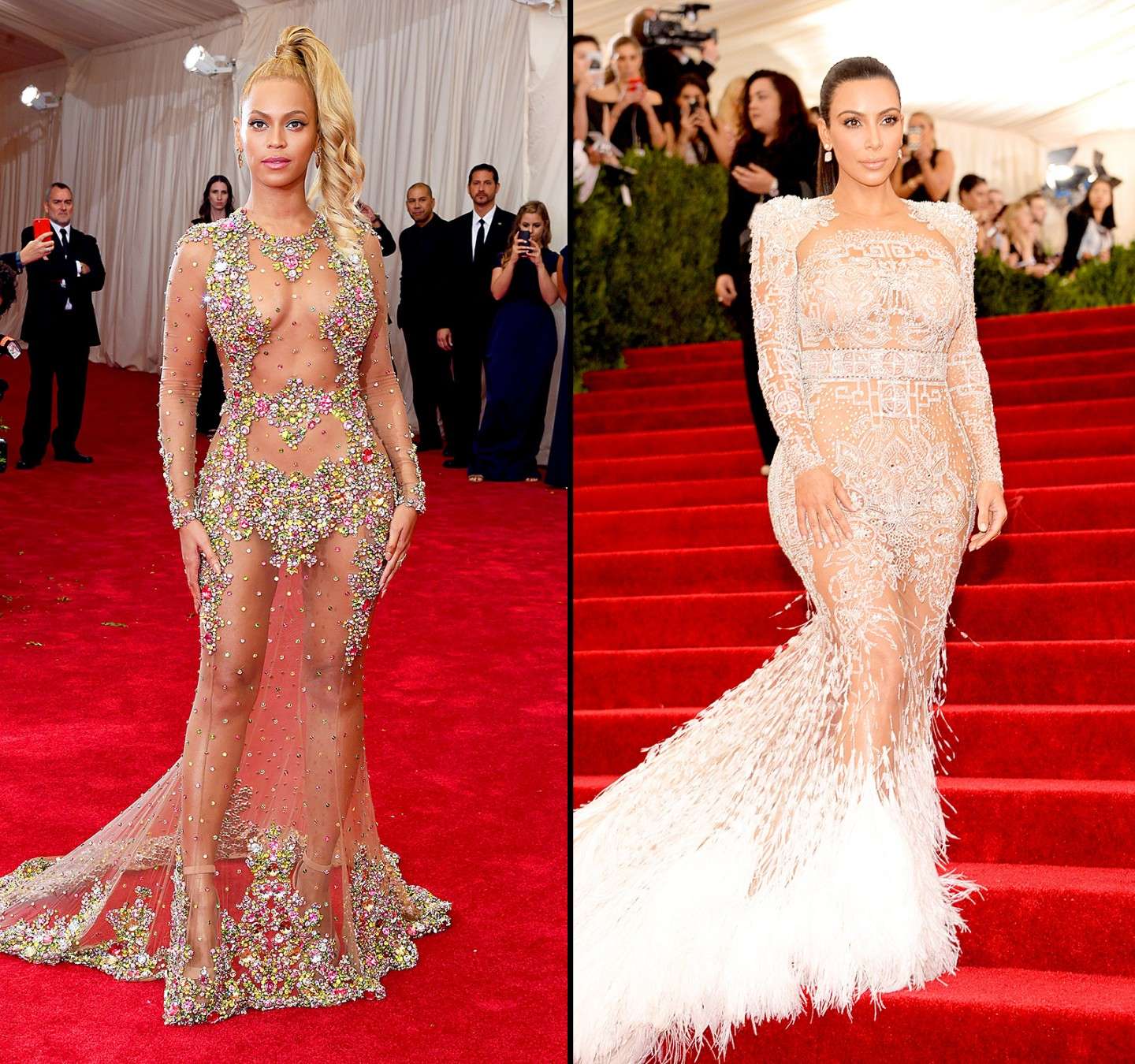 Beyoncé e Kim Kardashian al Met gala 2015