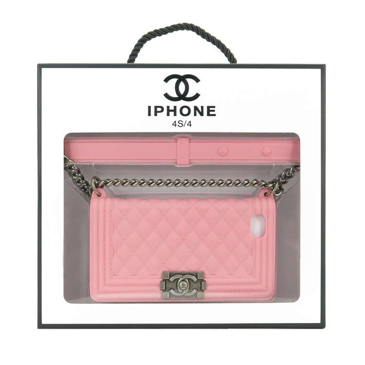 Cover rosa a forma di borsa di Chanel