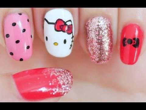 Come fare la nail art di Hello Kitty