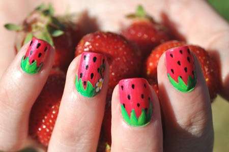 Strawberry nails