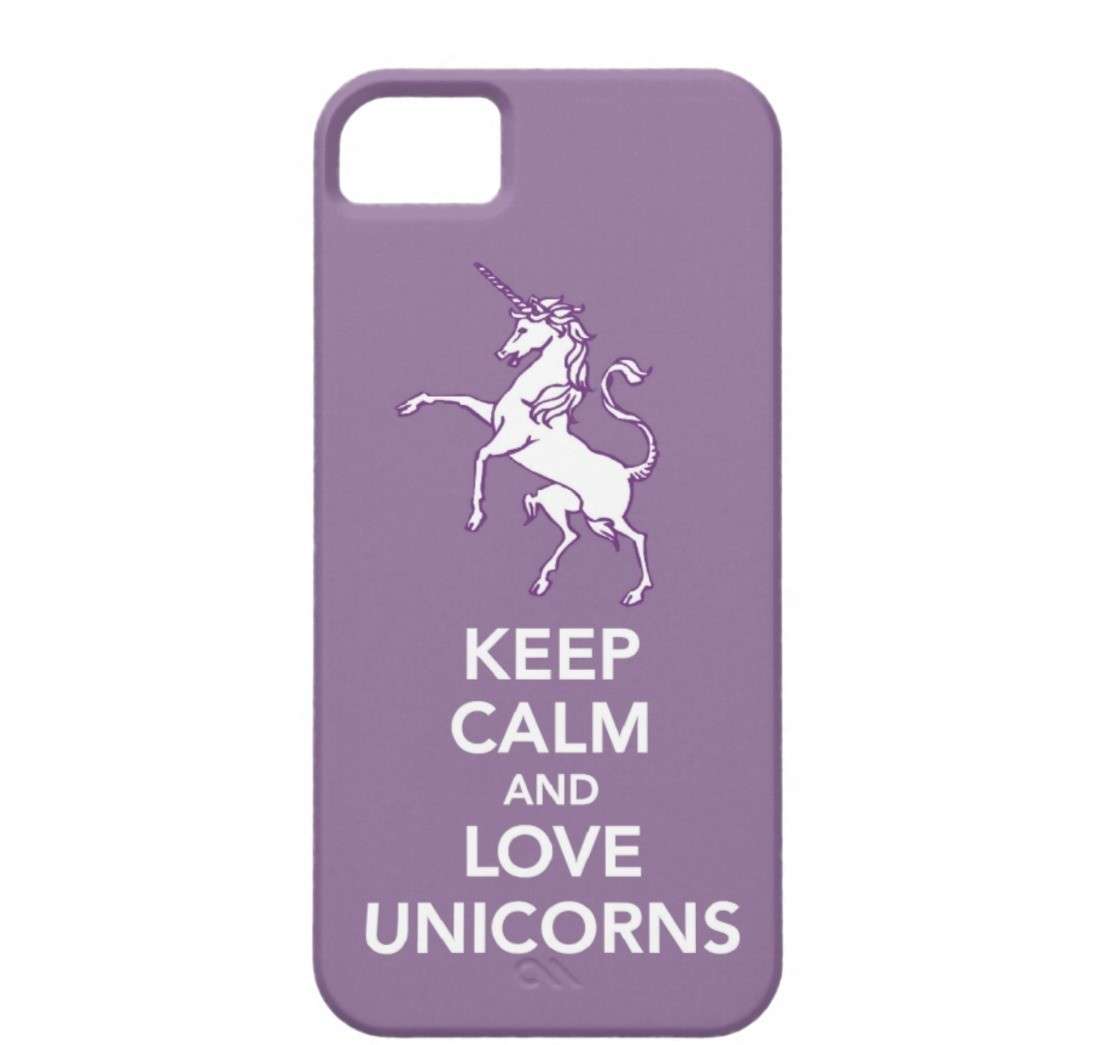Cover keep calm and love unicorns
