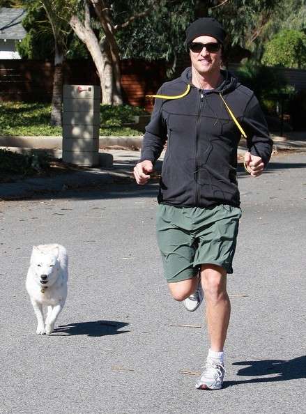 Matthew McConaughey con il suo cane