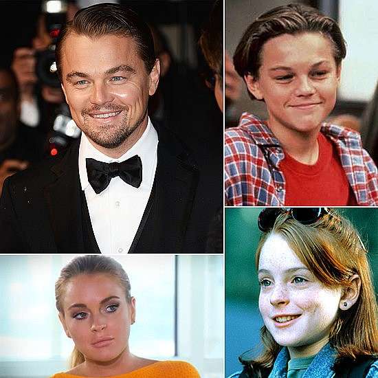 Leonardo di Caprio e Lindsay Lohan da piccoli