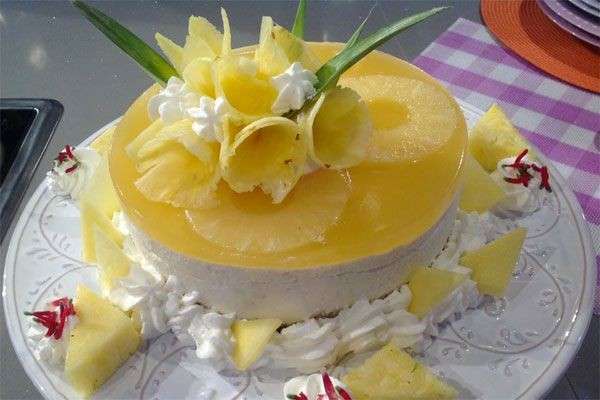 Cheesecake all'ananas e vaniglia