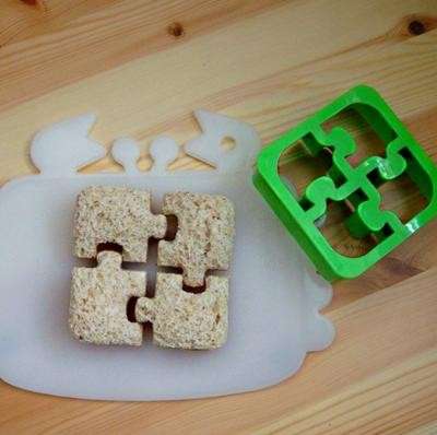 Decorazioni sandwich a forma di puzzle