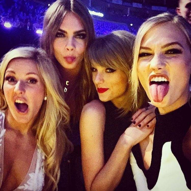 Taylor Swift, Karlie Kloss, Ellie Goulding e Cara Delevingne su Instagram