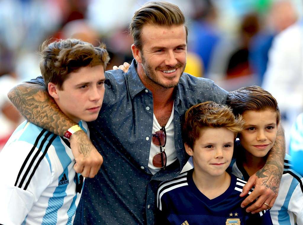 Famiglia Beckham al completo