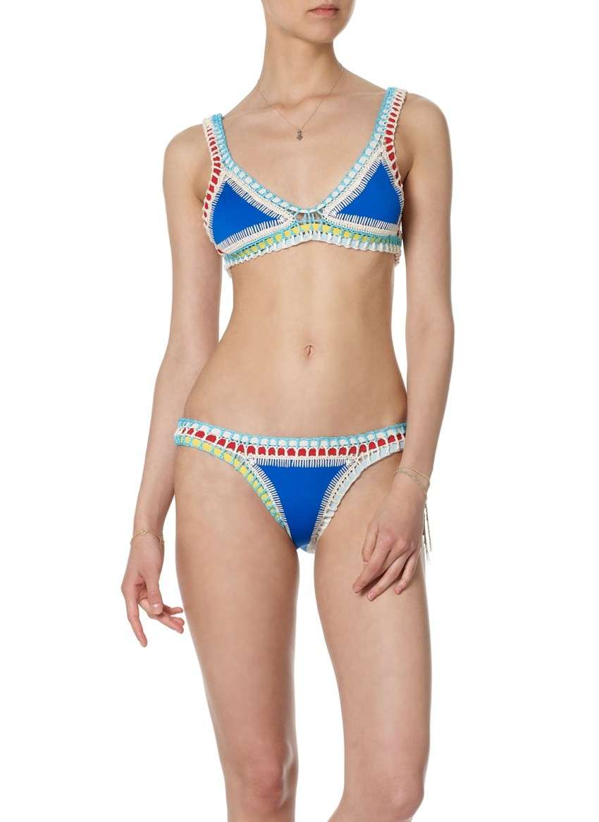 Bikini crochet blu