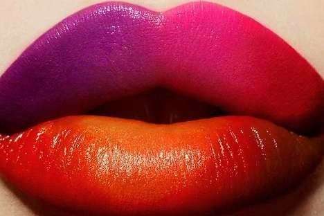 Ombre lip arancione, rosa e viola