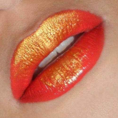 Ombre lip oro e arancione