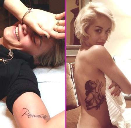 Il tatuaggio di Rita Ora e Cara Delevingne