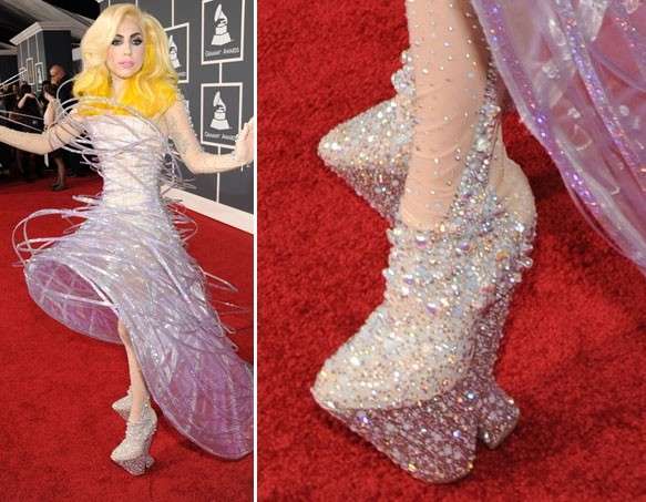 Le scarpe paillettate di Lady Gaga