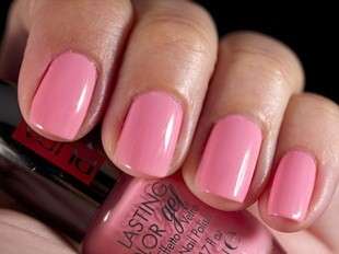 Nail art rosa pastello