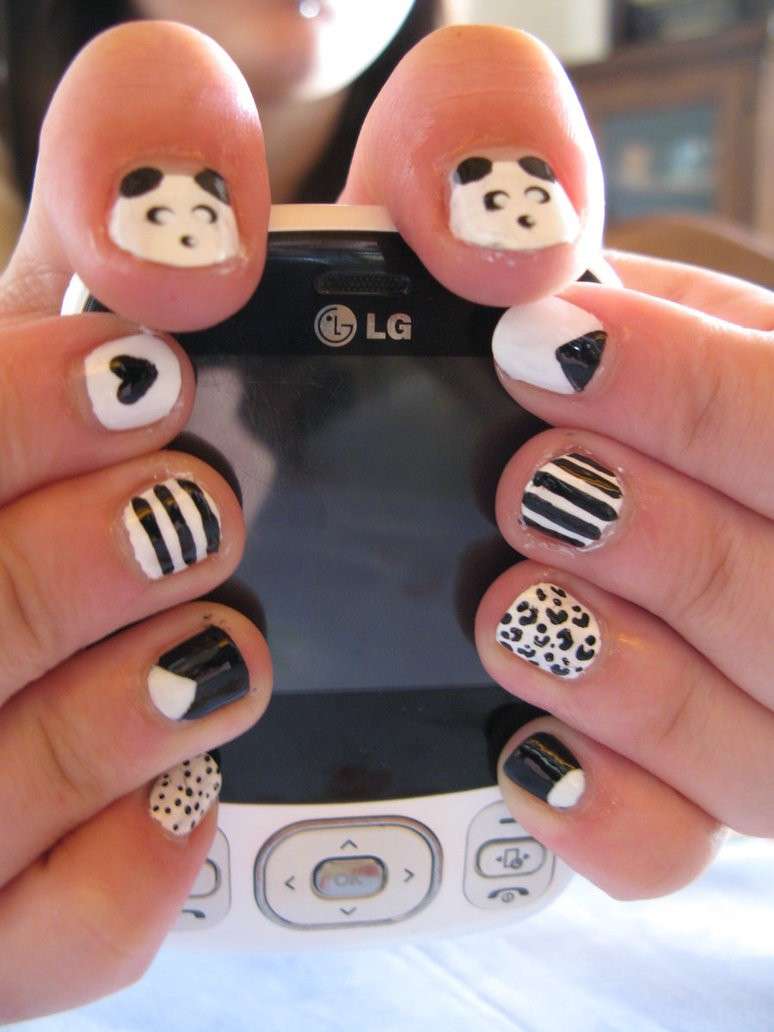 Nail art con panda