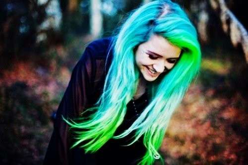 Colombrè hair celeste e verde