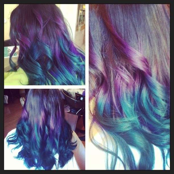 Colombrè hair viola e blu scuro