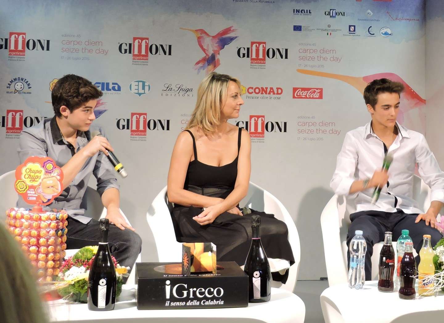 Federico Russo, Debora Villa e Leonardo Cecchi a Giffoni 2015