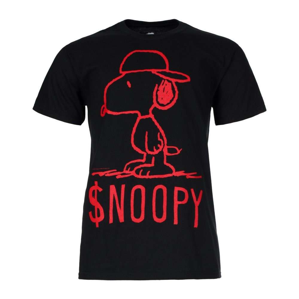 Maglietta nera di Snoopy